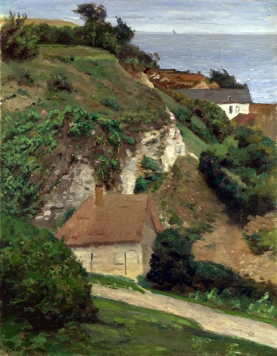 Antoine Chintreuil – House on the cliffs near Fecamp, Part 1 National Gallery UK