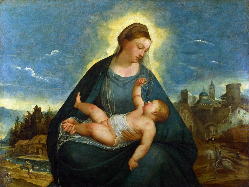 Bernardino da Asola - The Madonna and Child. Part 1 National Gallery UK