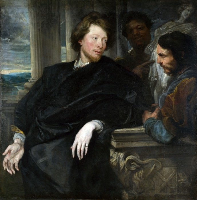 Anthony van Dyck - Portrait of George Gage with Two Attendants. Part 1 National Gallery UK