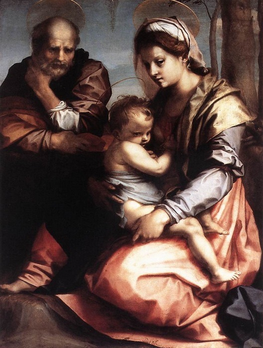 Святое семейство с юным святым Иоанном Крестителем. Андреа дель Сарто