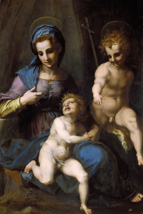 Madonna and Child with the Young St John. Andrea del Sarto