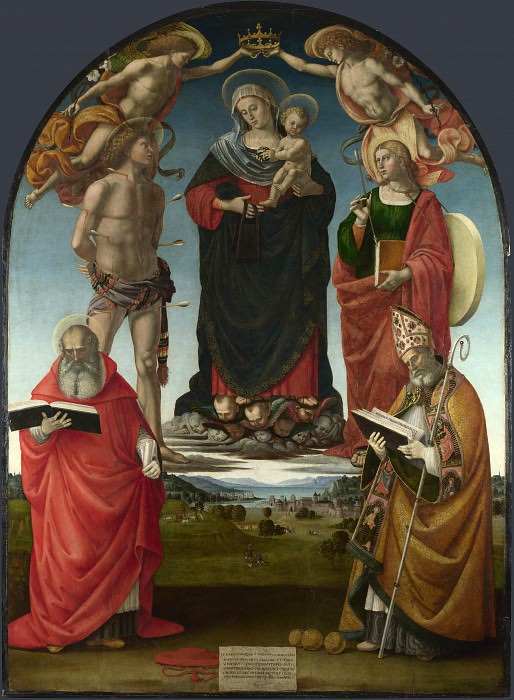 Luca Signorelli - The Virgin and Child with Saints. Part 5 National Gallery UK