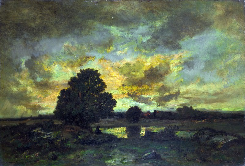 Narcisse Virgilio Diaz de la Pena - Common with Stormy Sunset. Part 5 National Gallery UK