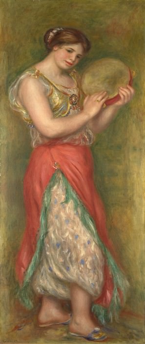 Pierre-Auguste Renoir - Dancing Girl with Tambourine. Part 5 National Gallery UK