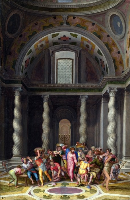 Marcello Venusti - The Purification of the Temple. Part 5 National Gallery UK