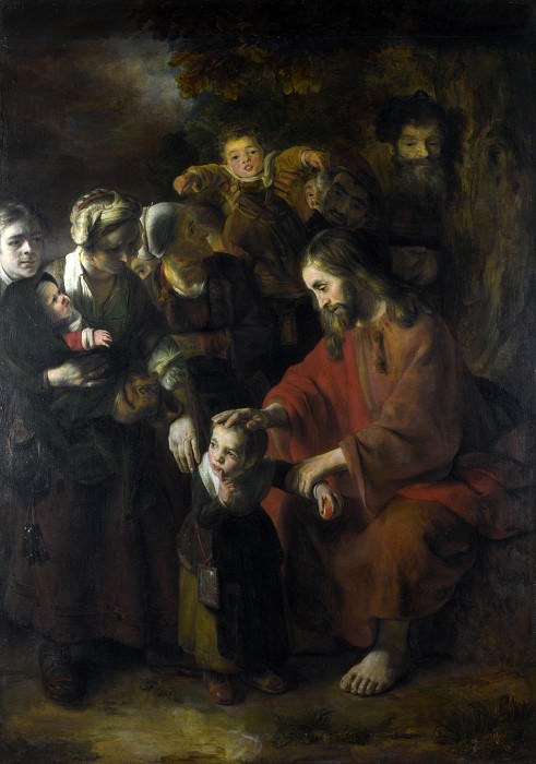 Nicolaes Maes - Christ blessing the Children. Part 5 National Gallery UK