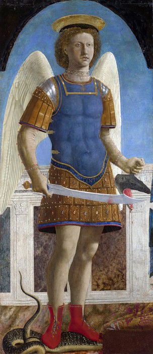 Piero della Francesca - Saint Michael. Part 5 National Gallery UK