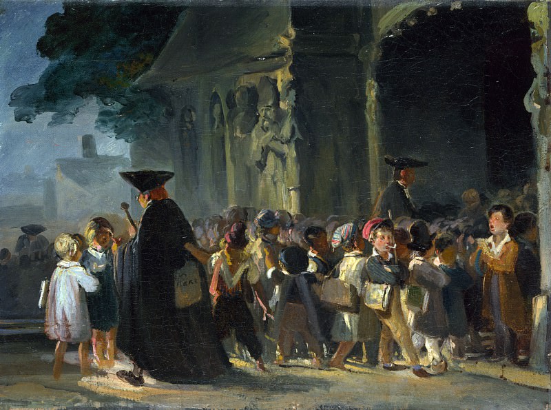 Nicolas Toussaint Charlet - Children at a Church Door. Part 5 National Gallery UK