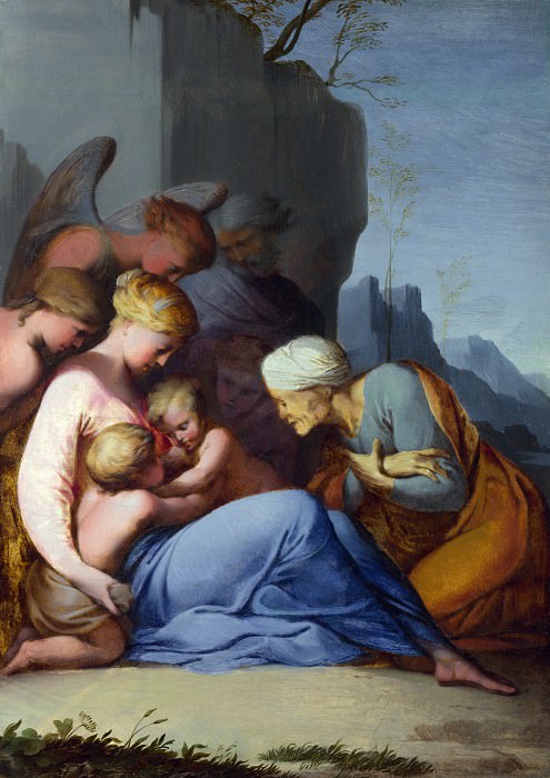 Lubin Baugin – The Holy Family with Saints and Angels, Part 5 National Gallery UK