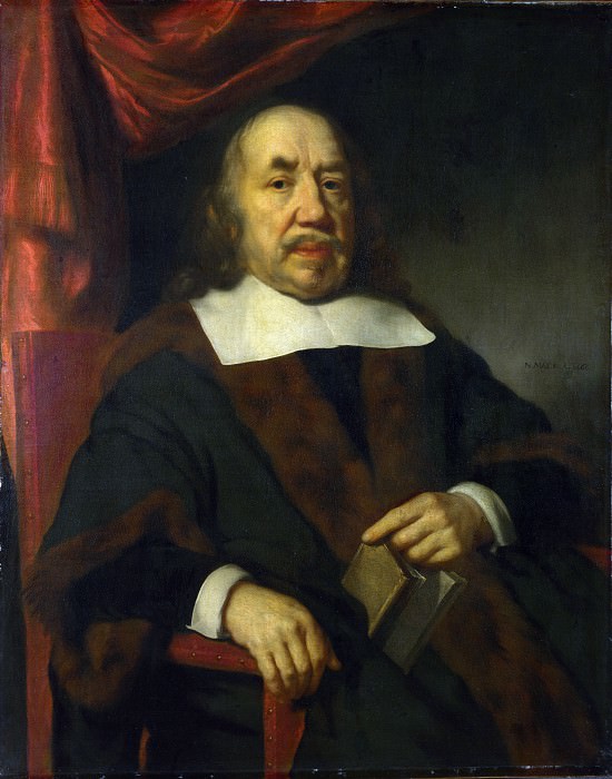 Nicolaes Maes - Portrait of an Elderly Man in a Black Robe. Part 5 National Gallery UK