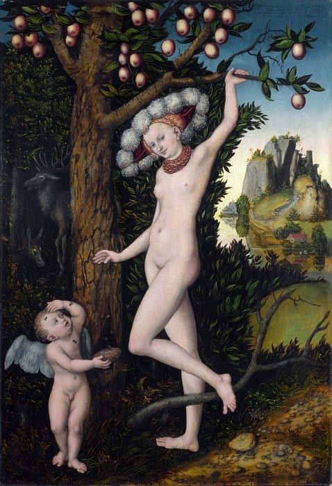 Лукас Кранах Старший - Венера и Купидон. Часть 5 Национальная галерея