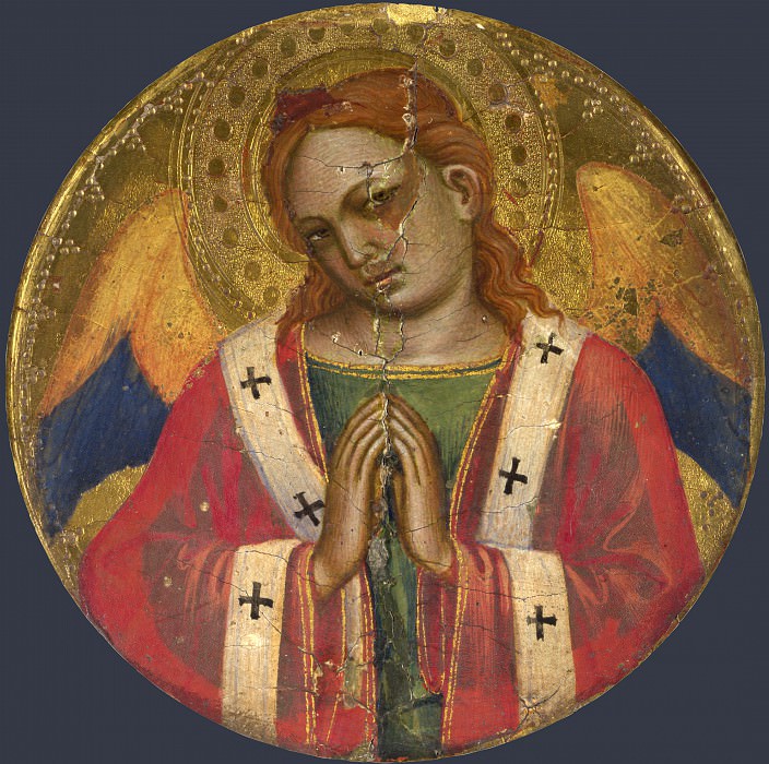 Никколо ди Пьетро Джерини - Алтарь Крещения Христа - Ангел. Часть 5 Национальная галерея