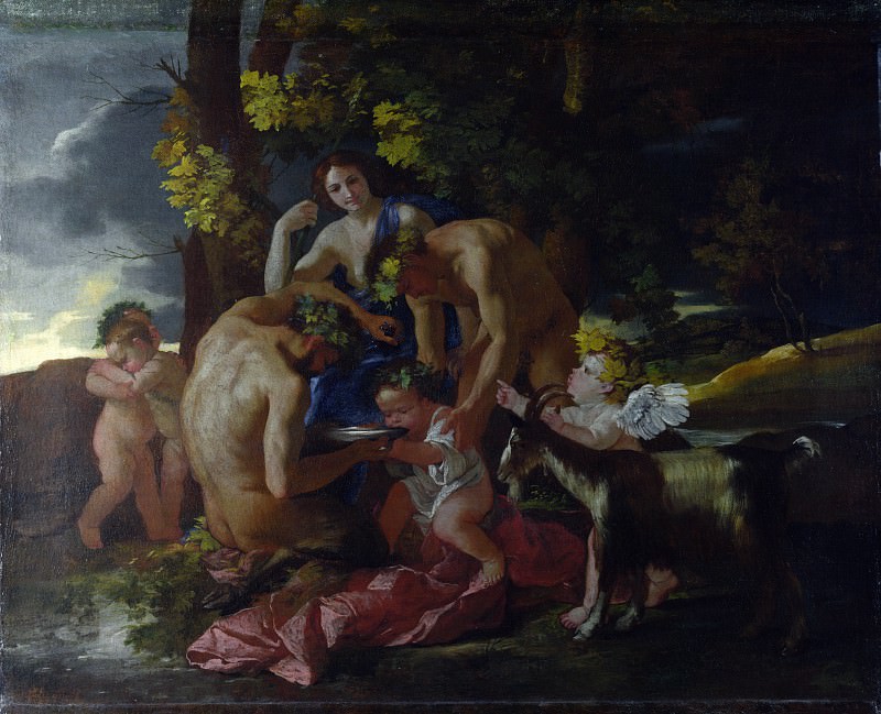 The Nurture of Bacchus. Nicolas Poussin