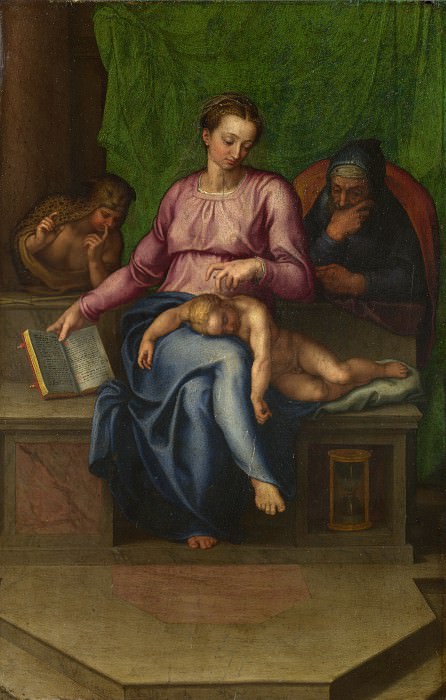 Marcello Venusti (after Michelangelo) - The Holy Family (Il Silenzio). Part 5 National Gallery UK
