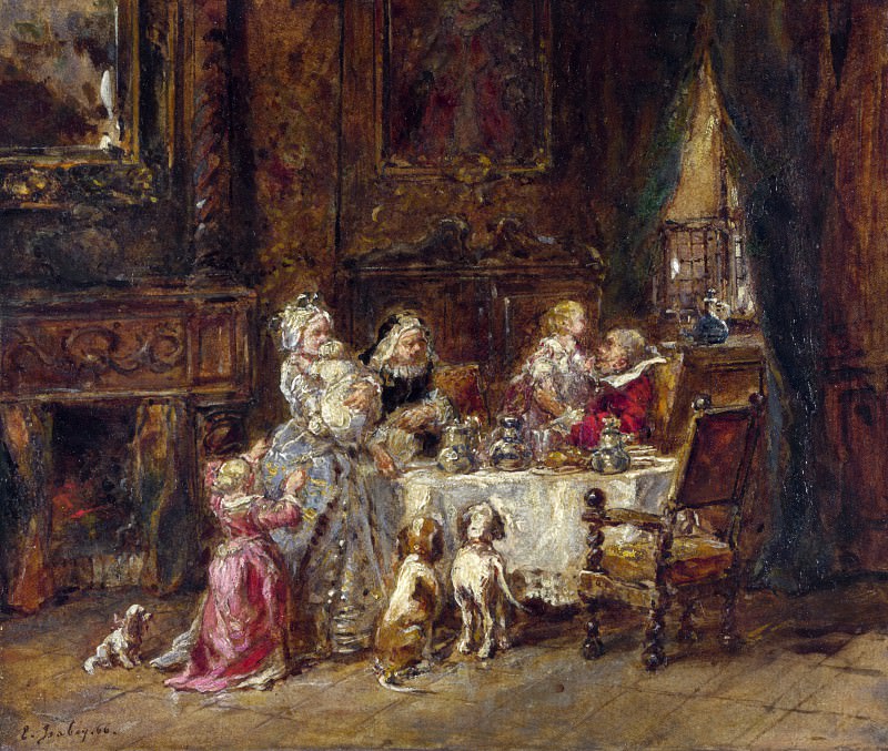 Louis-Gabriel Eugene Isabey – Grandfathers Birthday, Part 5 National Gallery UK