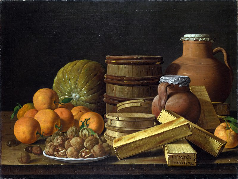 Luis Melendez - Still Life with Oranges and Walnuts. Part 5 National Gallery UK