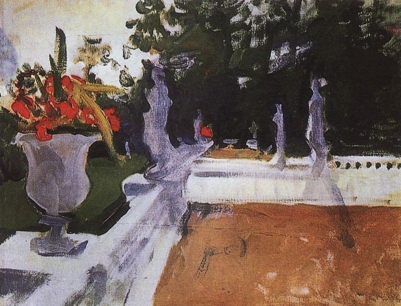 Portico with balustrade. Arkhangelsk. 1903. Valentin Serov