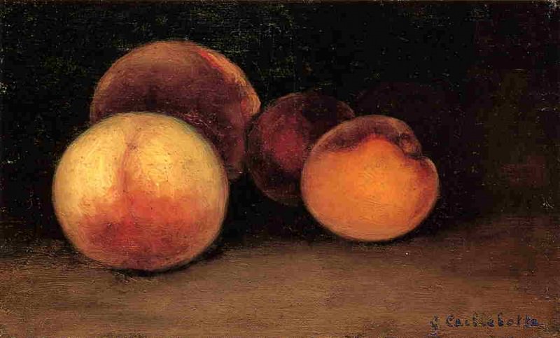 Peaches, Nectarines and Apricots. Gustave Caillebotte
