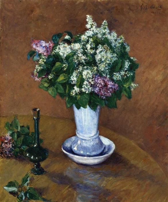 Still LIfe with a Vase of Lilacs. Gustave Caillebotte