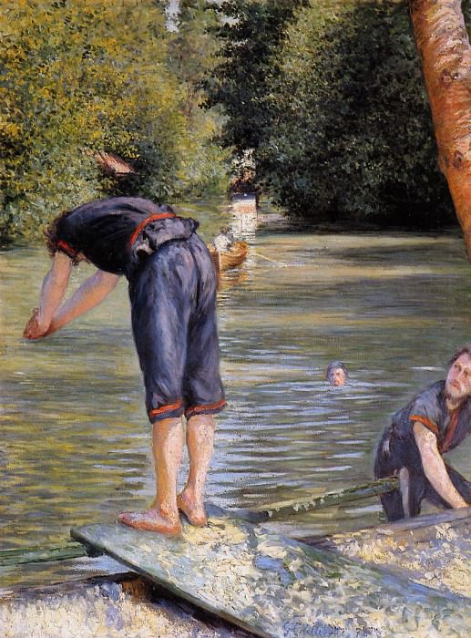 Bathers. Gustave Caillebotte