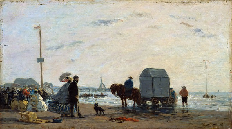 Eugène Boudin - On the Beach at Trouville. Metropolitan Museum: part 1