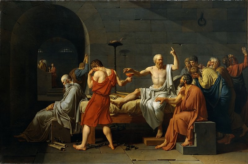 Жак-Луи Давид - Смерть Сократа. Музей Метрополитен: часть 1