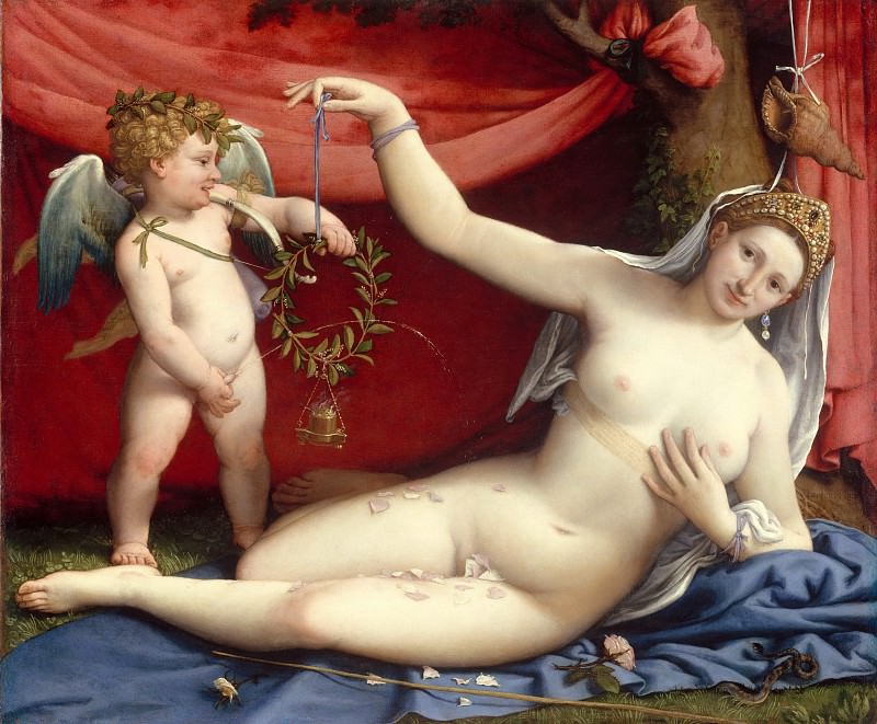 Lorenzo Lotto - Venus and Cupid. Metropolitan Museum: part 1