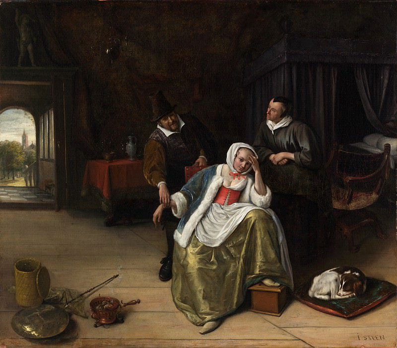 Jan Steen - The Lovesick Maiden. Metropolitan Museum: part 1