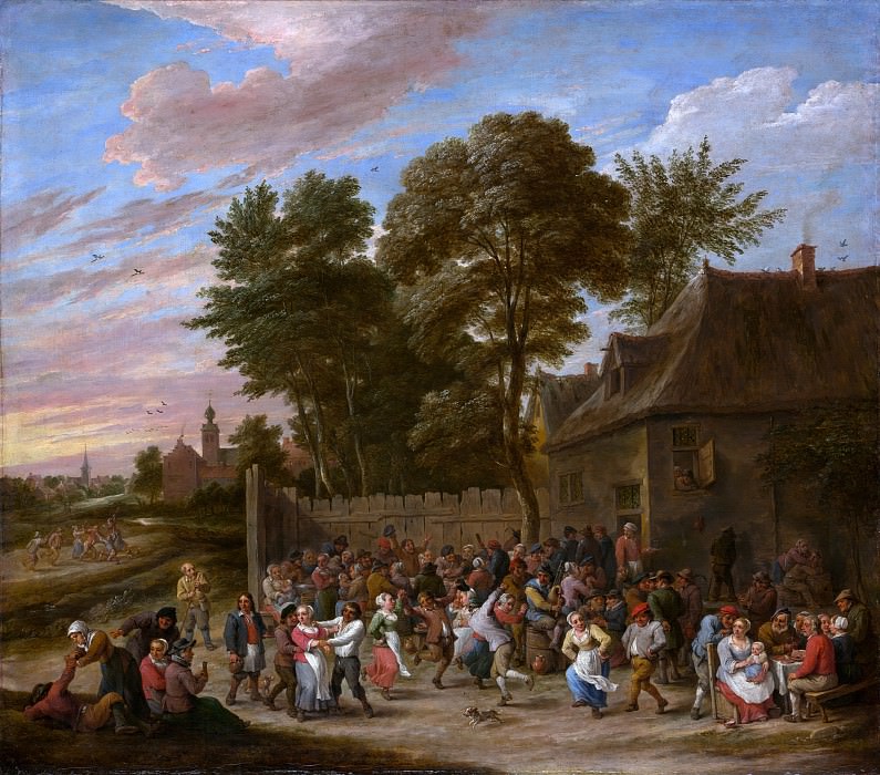 David Teniers the Younger - Peasants Dancing and Feasting. Metropolitan Museum: part 1