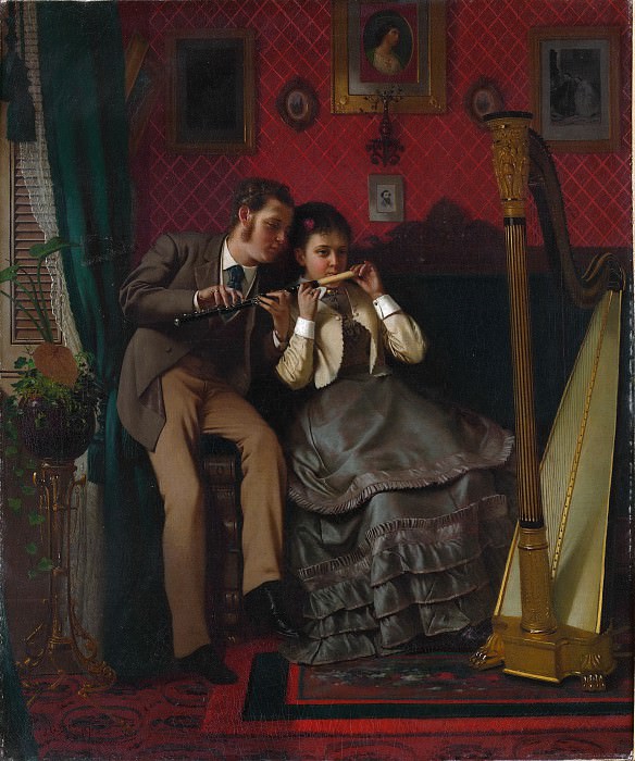 John George Brown , Durham 1831–1913 New York City) - The Music Lesson. Metropolitan Museum: part 1