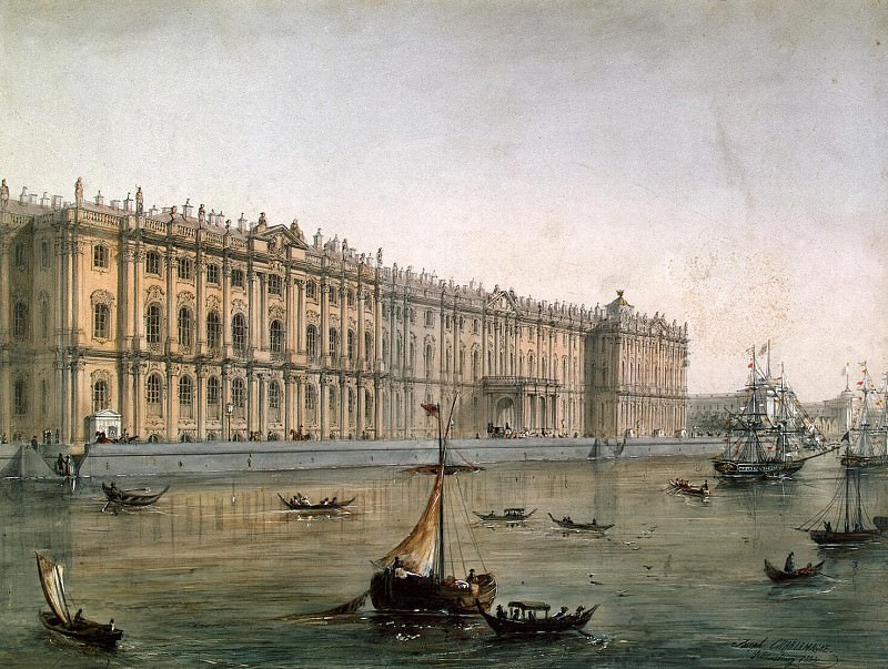 Charlemagne, Joseph I.. View of the Winter Palace from the Neva. Hermitage ~ part 13