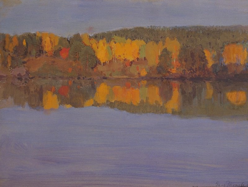 Järnefelt Eero Nicolai. Autumn landscape with river. Hermitage ~ part 13