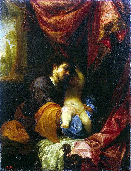 Escalante, Juan Antonio de Frías. St. Joseph with the Christ child. Hermitage ~ part 13