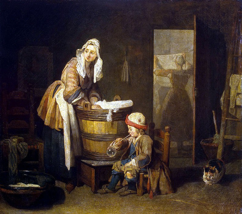 Chardin, Jean-Baptiste-Simeon. Laundress. Hermitage ~ part 13
