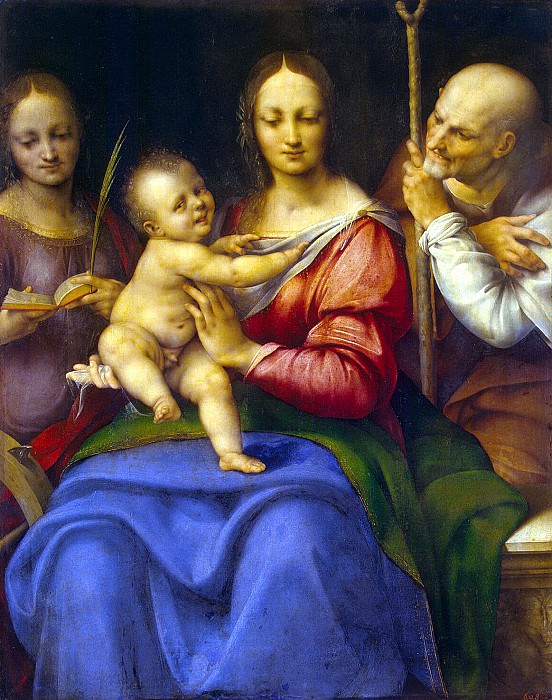 Cesare da Sesto. The Holy Family with St.. Catherine. Hermitage ~ part 13