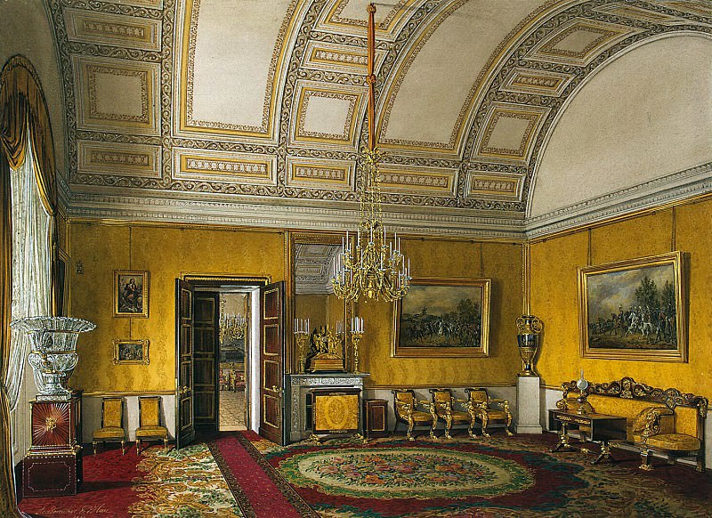 Hau Edward Petrovich - Types of rooms of the Winter Palace. The first half of the spare. Yellow Grand Salon. book. Maria Nikolaevna. Hermitage ~ part 03