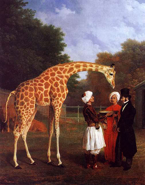 Agasse Jacques Laurent The Nubian Giraffe. Swiss artists