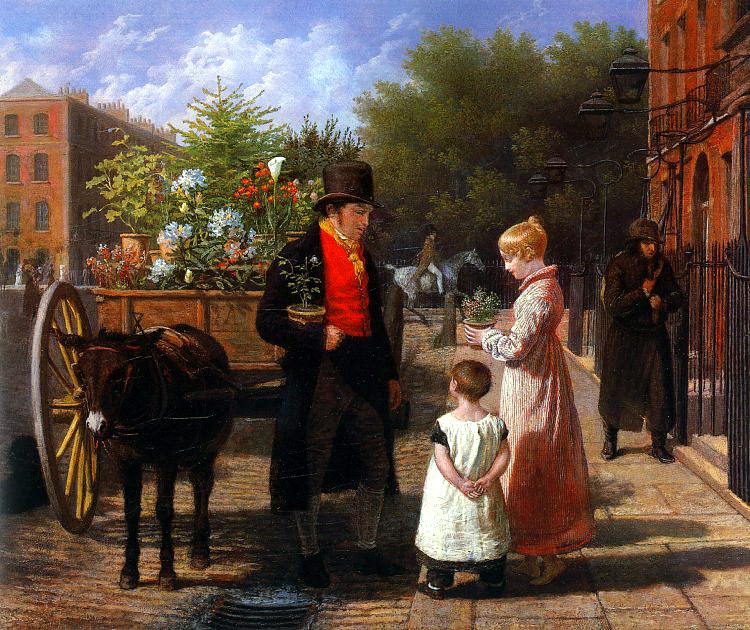 Agasse Jacques Laurent The Flower Seller. Swiss artists