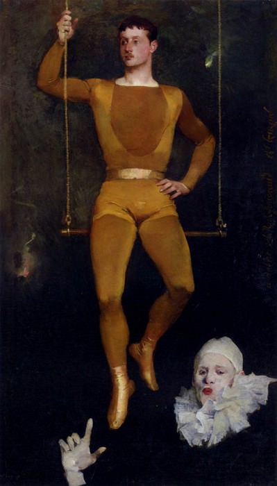 Шарль Жирон - Гимнаст на трапеции и клоун. Швейцарские художники