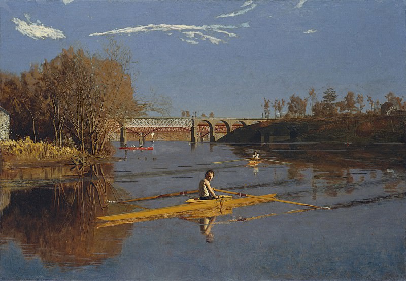 Thomas Eakins (1844-1916) - The Champion Single Sculls (Max Schmitt in a Single Scull) (1871 The Metropolitan Museum of Art). part 2 American painters