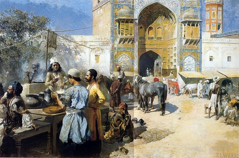 An Open-Air Restaurant Lahore, Edwin Lord Weeks