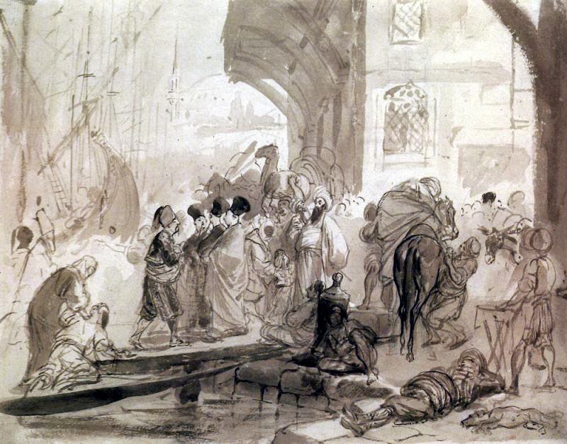 Гавань в Константинополе. 1835. Карл Павлович Брюллов