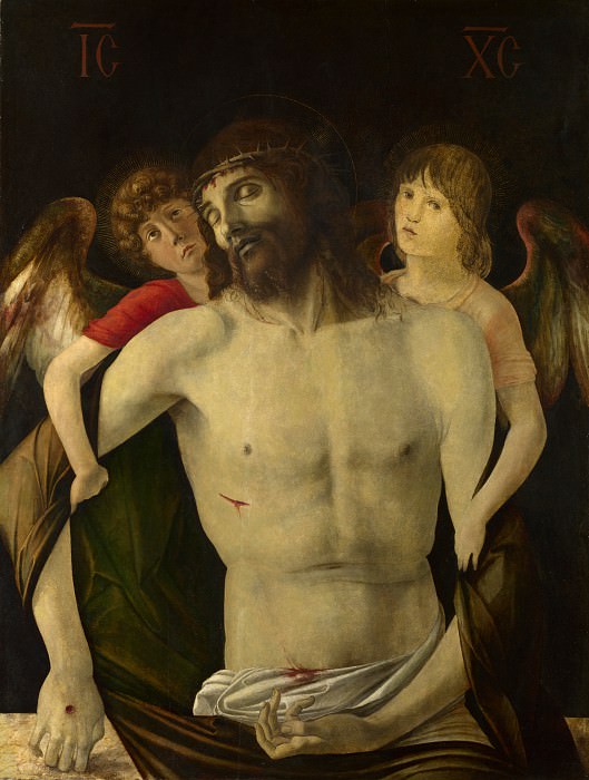 Giovanni Bellini - The Dead Christ supported by Angels. Part 3 National Gallery UK