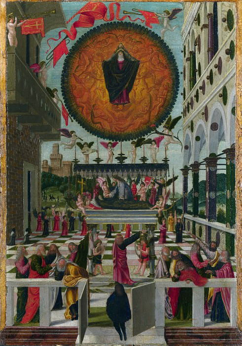 Gerolamo da Vicenza - The Dormition and Assumption of the Virgin. Part 3 National Gallery UK