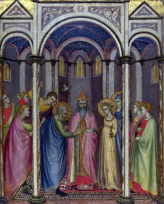 Gregorio di Cecco di Luca - The Marriage of the Virgin. Part 3 National Gallery UK