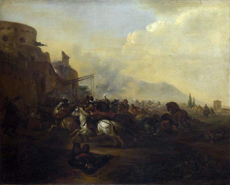 Хендрик Версхуринг - Кавалерийская атака на замок. Часть 3 Национальная галерея