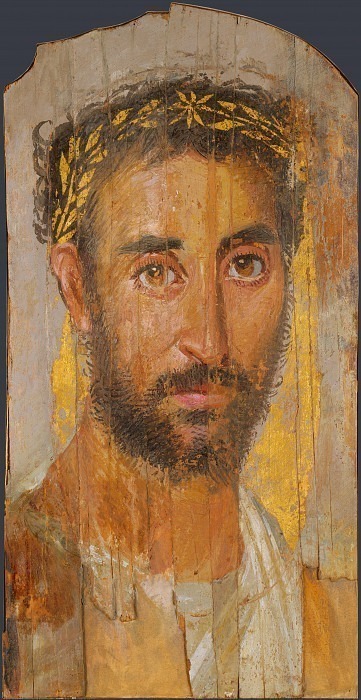Греко-римский художник, 2-3 век - Мужчина в венке. Часть 3 Национальная галерея