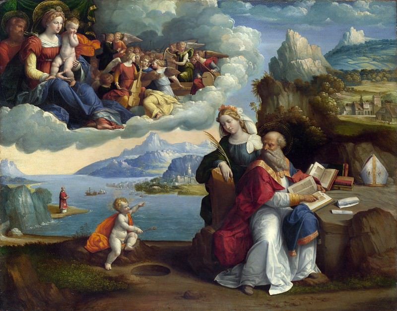 Гарофало - Видение святого Августина. Часть 3 Национальная галерея