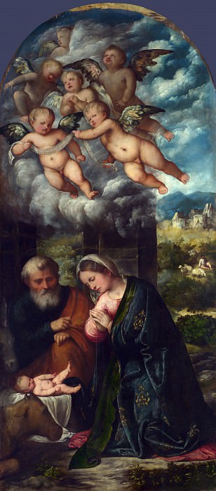 Girolamo Romanino - The Nativity. Part 3 National Gallery UK