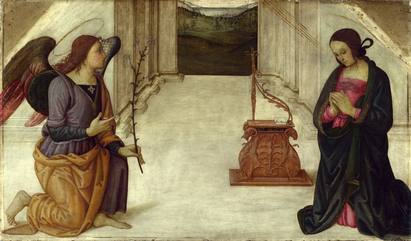 Giannicola di Paolo - The Annunciation. Part 3 National Gallery UK
